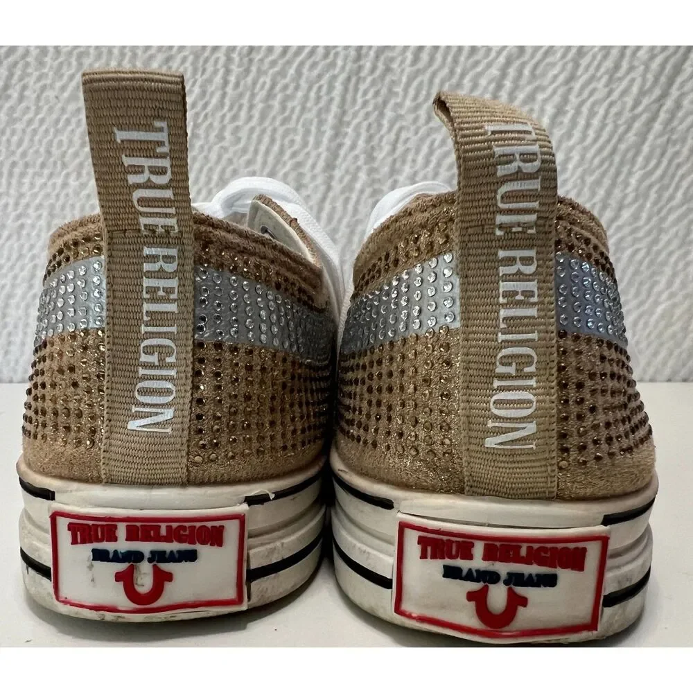 True Religion Addilyn rhinestone studded sneakers. Size 6.5